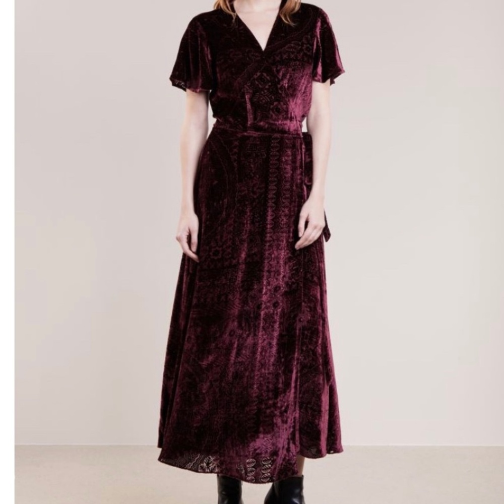 Polo Ralph Lauren Velvet Burnout Maxi Dress